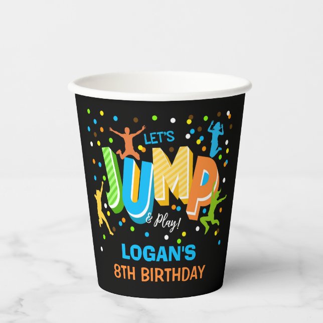 Gobelets En Papier Jump Trampoline Anniversaire Party Paper Cup (Recto)