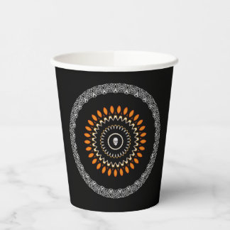 Gobelets En Papier Kaléidoscope crâne Cercle Halloween heureux