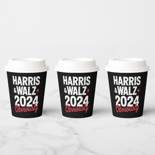 Gobelets En Papier Kamala Walz Évidemment 2024 Harris Waltz 2024 (Multi)