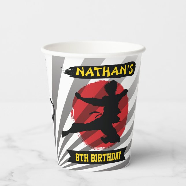 Gobelets En Papier Karate Kid Arts martiaux Cobra Kai (Verso)