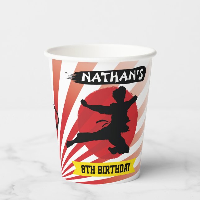 Gobelets En Papier Karate Kid Arts martiaux Cobra Kai (Verso)