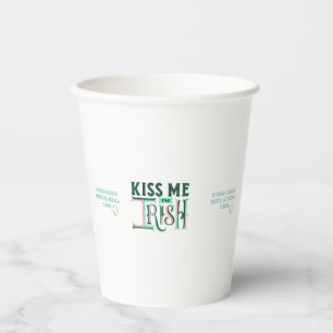 Gobelets En Papier Kiss Me Je suis Irish St Paddy's Day
