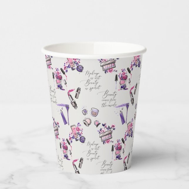 Gobelets En Papier La Beauté Provient Du Motif Intérieur (Gauche)