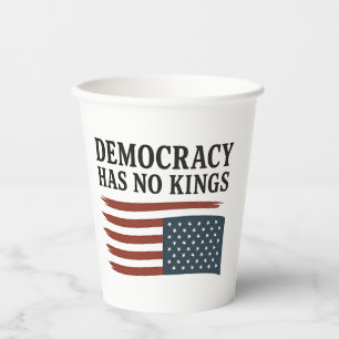 Gobelets En Papier La démocratie n'a pas le roi anti-Trump USA