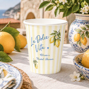Gobelets En Papier La Dolce Vita Réception de Mariage Italienne