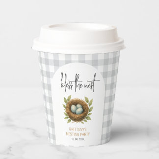 Gobelets En Papier La fête de nidification bénit le Baby shower de ni