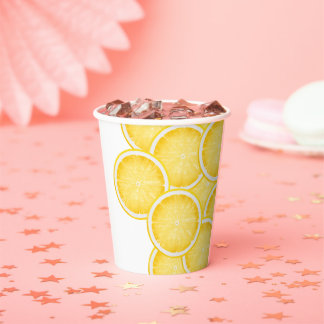 Gobelets En Papier La fête jaune Lemon Spritz