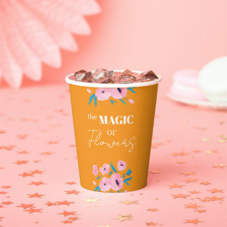 Gobelets En Papier La magie des fleurs