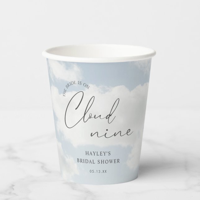 Gobelets En Papier La mariée est sur un nuage Bridal Shower  (Recto)