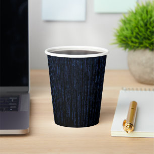 Gobelets En Papier La matrice bleue 
