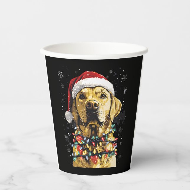 Gobelets En Papier Labrador Retriever Dogs Tree Christmas Sweater Xma (Recto)