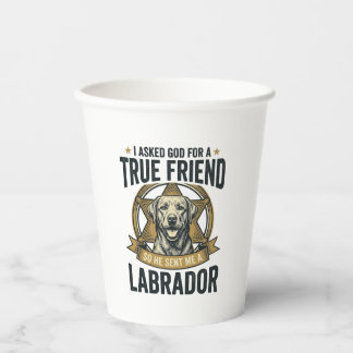 Gobelets En Papier Labrador Vrai Ami Conception Vintage Amateur de Ch