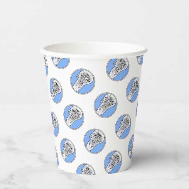 Gobelets En Papier Lacrosse Sports Bleu clair (Recto)
