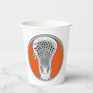Gobelets En Papier Lacrosse Sports Orange