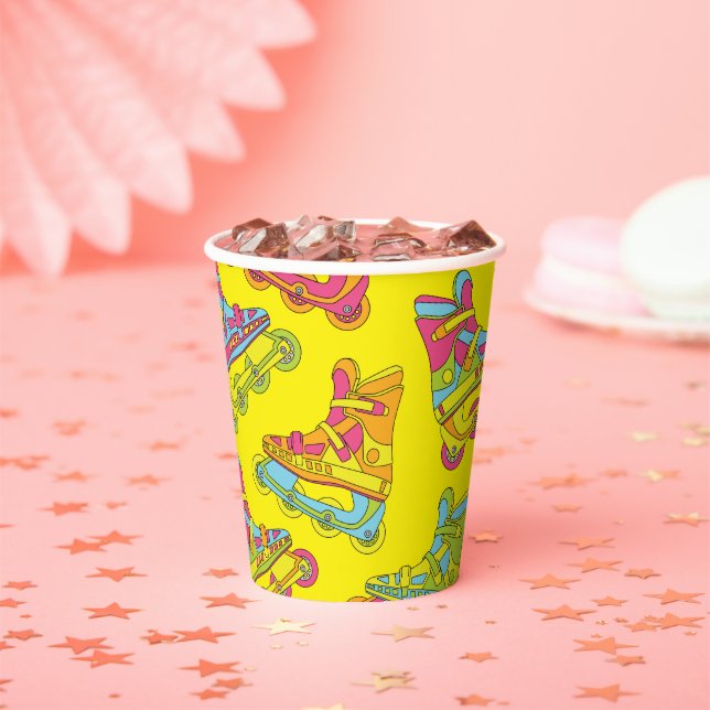 Gobelets En Papier Lames à rouleaux Patinage Anniversaire de enfant P (Insitu)