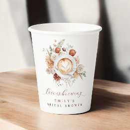 Gobelets En Papier L'amour brasse Boho Rustique Fête des mariées flor