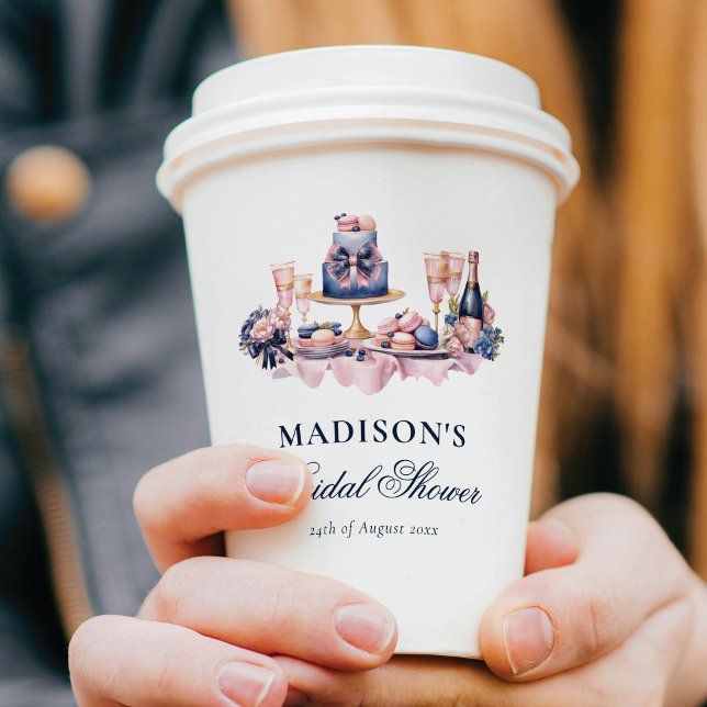 Gobelets En Papier L'amour est doux Mariage douche aquarelle (Créateur téléchargé)