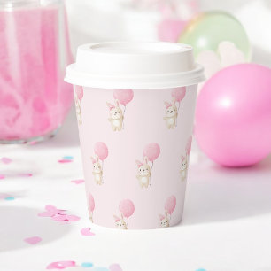 Gobelets En Papier Lapin à bulle à point rose Polka