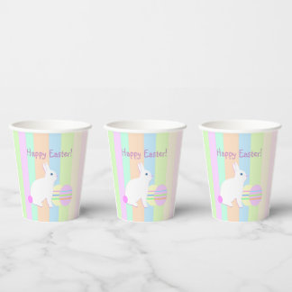 Gobelets En Papier Lapin de Pâques et Œufs