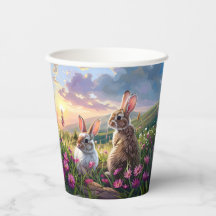 Lapins Dans Une Soirée Paisible