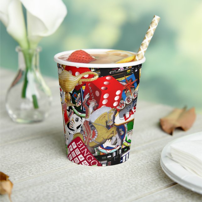 Gobelets En Papier Las Vegas Icons * Gamblers Deluxe Tasses à Papier (Insitu)