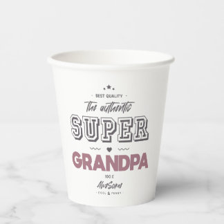 Gobelets En Papier L'authentique super-grand-père
