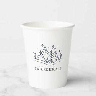 Gobelets En Papier "L'aventure Attend Graphique de Camping