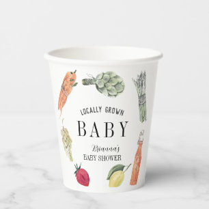 Gobelets En Papier Le Baby shower des fermiers cultivés localement