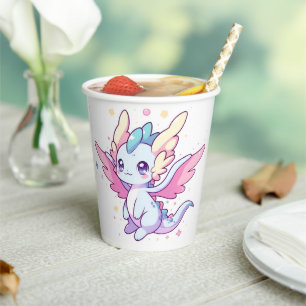 Gobelets En Papier Le Baby shower mythique du Dragon moderne