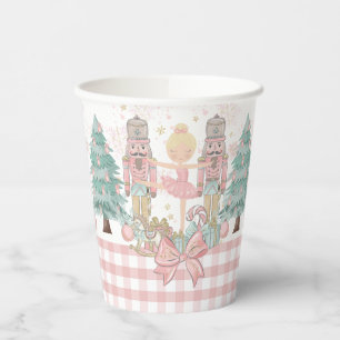 Gobelets En Papier Le ballet Casse-Noisette Rose Pâle de Noël Blonde