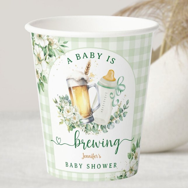 Gobelets En Papier Le bébé brasse du Baby shower de bière (Créateur téléchargé)