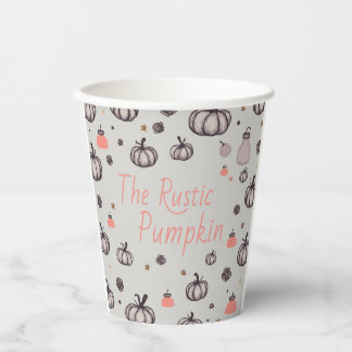 Gobelets En Papier Le Citrouille rustique