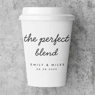 Gobelets En Papier Le Mélange Parfait Mariage Lover café