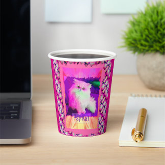 Gobelets En Papier Le PSY Kat / The Psychic Cat (par ACCI) Tasse à pa