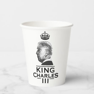 Gobelets En Papier Le roi Charles Troisième Coronation