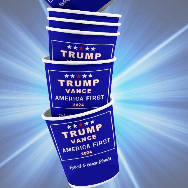 Gobelets En Papier Les Coupes originales de papier électoral Trump-Va (Créateur téléchargé)