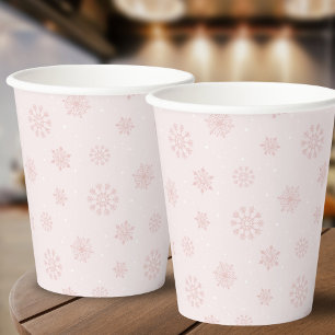 Gobelets En Papier Les flocons de neige Hiver Il fait froid hors du B