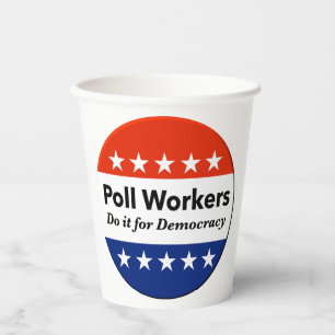 Gobelets En Papier Les Travailleurs Du Sondage Le Font Pour Des Coupe