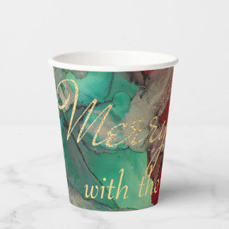 Gobelets En Papier Les verts de Noël et les rouges