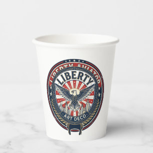 Gobelets En Papier Liberty Aviator Patriotique Patriotique Aviation V
