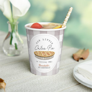 Gobelets En Papier Little Cutie Pie Thanksgiving Blanc Anniversaire