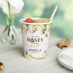 Gobelets En Papier Little Honey Bee 1er anniversaire