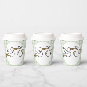 Gobelets En Papier Livraison de bébé Stork