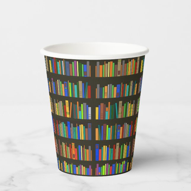 Gobelets En Papier Livres Librairies Design Paper Cup (Recto)