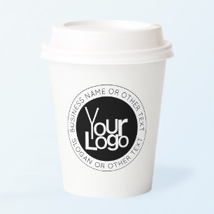 Gobelets En Papier Logo d'entreprise et texte moderne simple modifiab