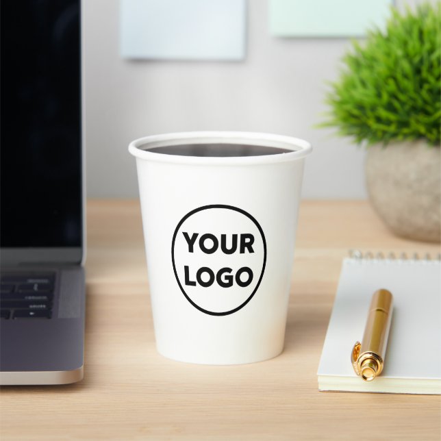 Gobelets En Papier Logo d'entreprise personnalisé (Insitu)