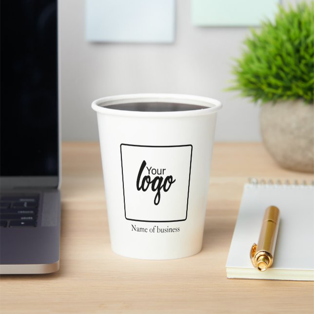 Gobelets En Papier Logo Entreprise personnalisée (Insitu)