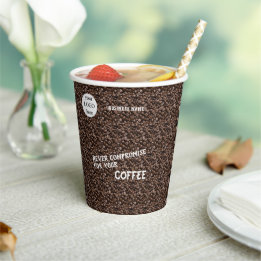 Gobelets En Papier Logo et nom promotionnels d'entreprise