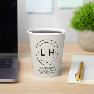 Gobelets En Papier Logo personnalisé moderne