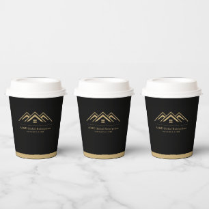 Gobelets En Papier Logo Promotionnel immobilier moderne